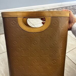Louis Vuitton Brown Leather Briefcase with Monogram
